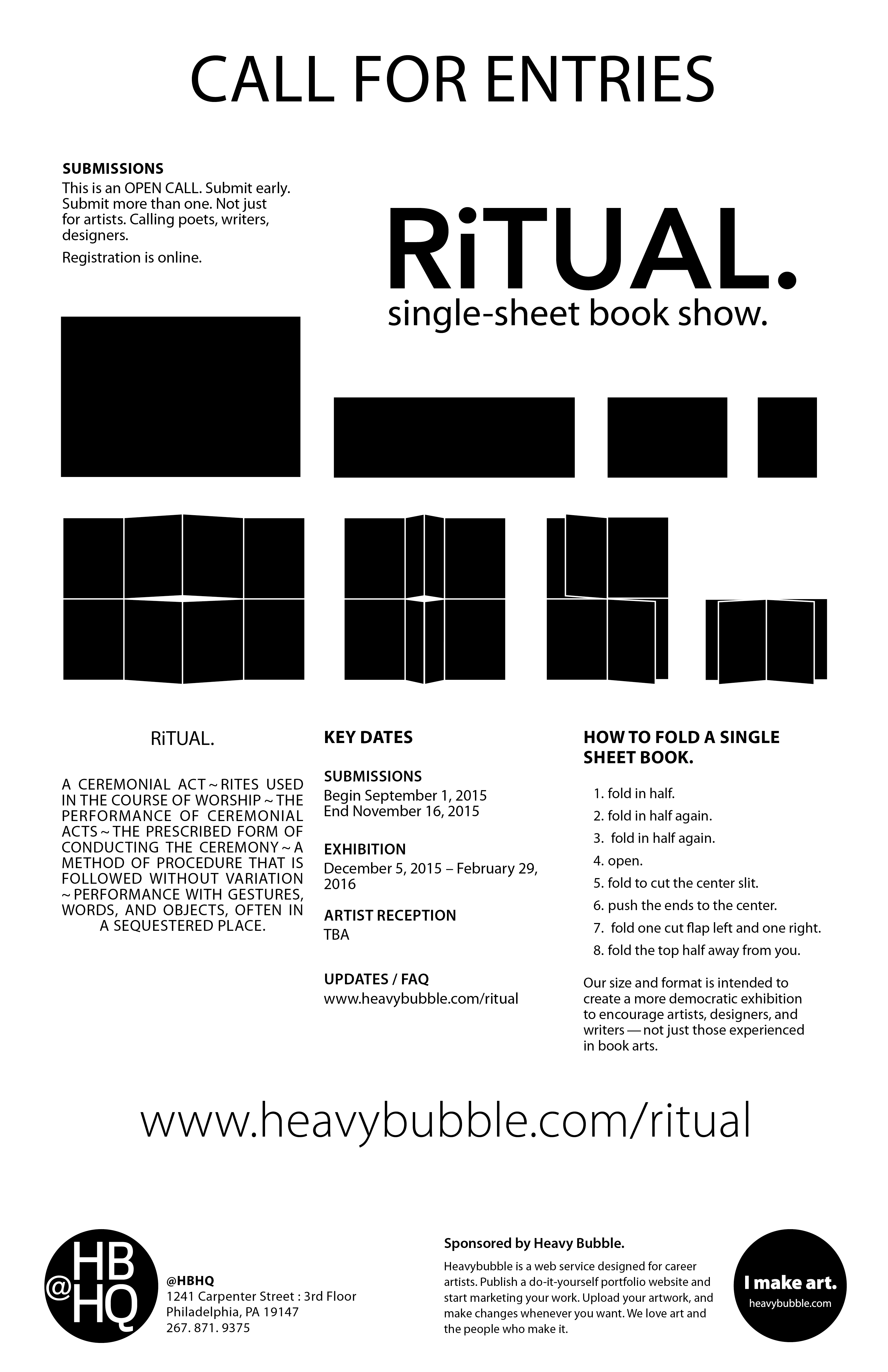 poster for RiTUAL. Book Show. How to fold a single-sheet book. poster for RiTUAL. Book Show