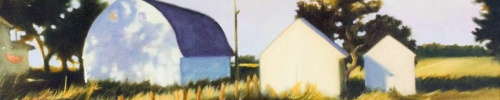 evening shadows, Warm Beer Farm II by painter Mary Gordon