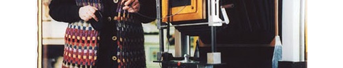 A self-portrait of Dorfman with her giant Polaroid camera, shot with another giant Polaroid camera. Photo by Elsa Dorfman and licensed under CC BY-SA 3.0.