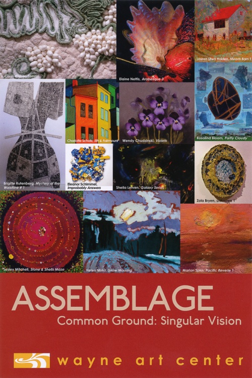 Invitation for Common Ground: Singular Visions, Assemblage show at Wayne Art Center