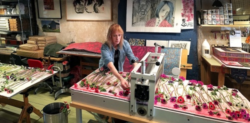 Artist PD Packard Present In Her Studio