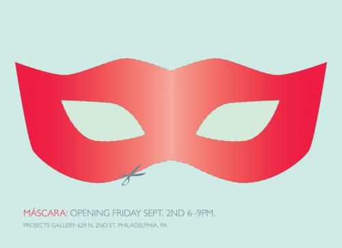 exhibition mask postcard