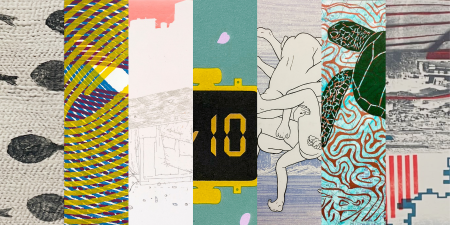 Details of seven works from seven artists.