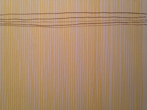 yellow drawing with bamboo pen 