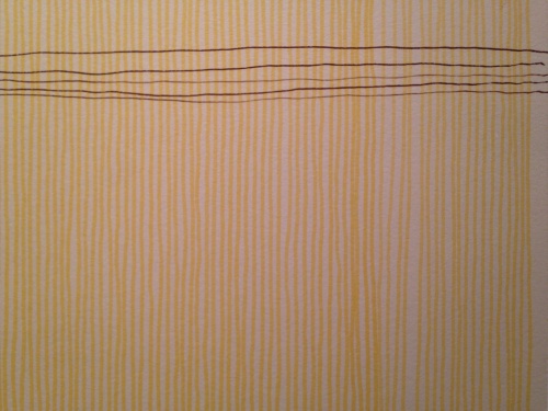 yellow drawing with bamboo pen 