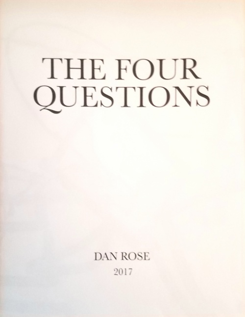 The 4 Questions artist book by Dan Rose