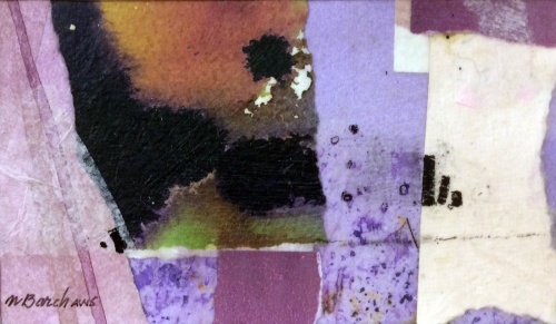 Abstract, purple, mixed media