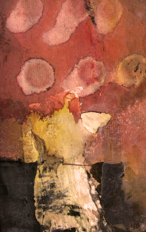 abstract, torso, mixed media