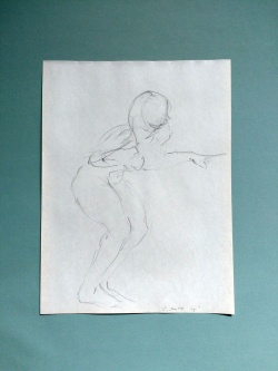 drawing, graphite, female, nude, figure