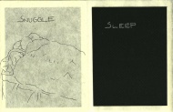 line drawing, sleep