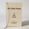 Six Little Poems in a small book by Eric Edwards