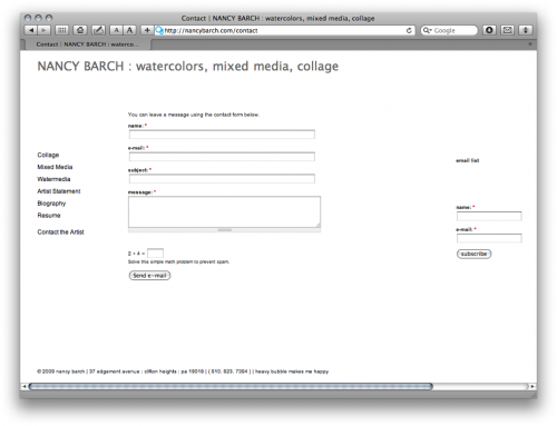 heavybubble contact form - barch